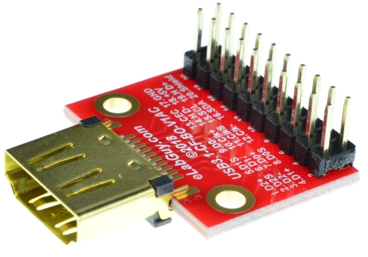 HDMI Type A Female vertical connector Breakout Board